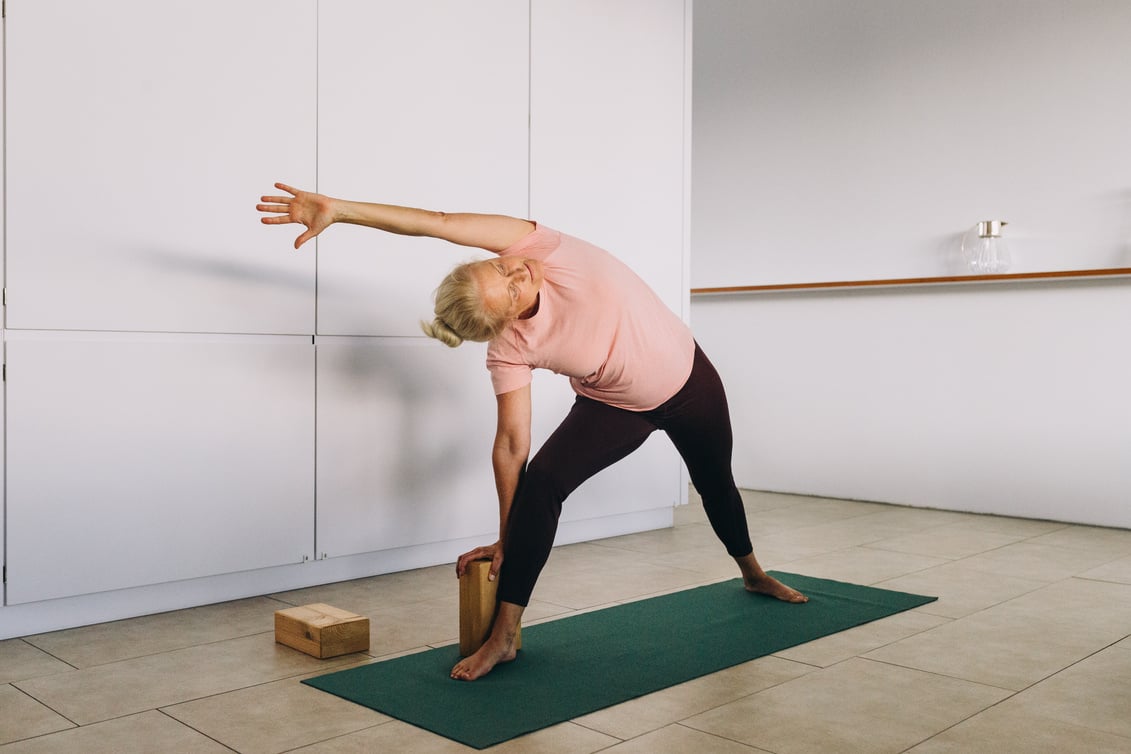 Senior Woman Doing Yoga